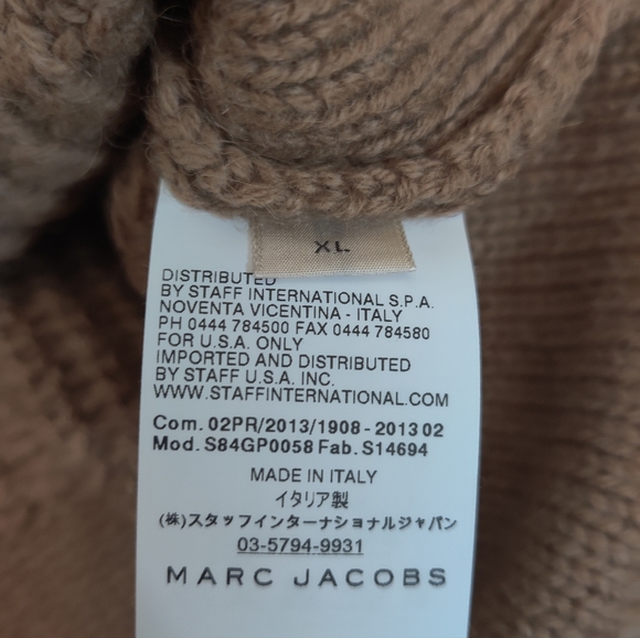 NEW Marc Jacobs Camel Fabric Sweater - Picture 4 of 7